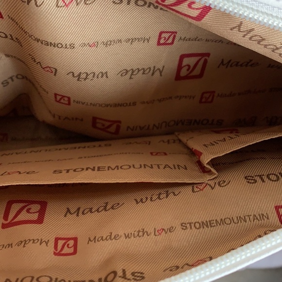 NWT Stone Mt Leather & Confetti Woven Shoulder Bag - Picture 5 of 12